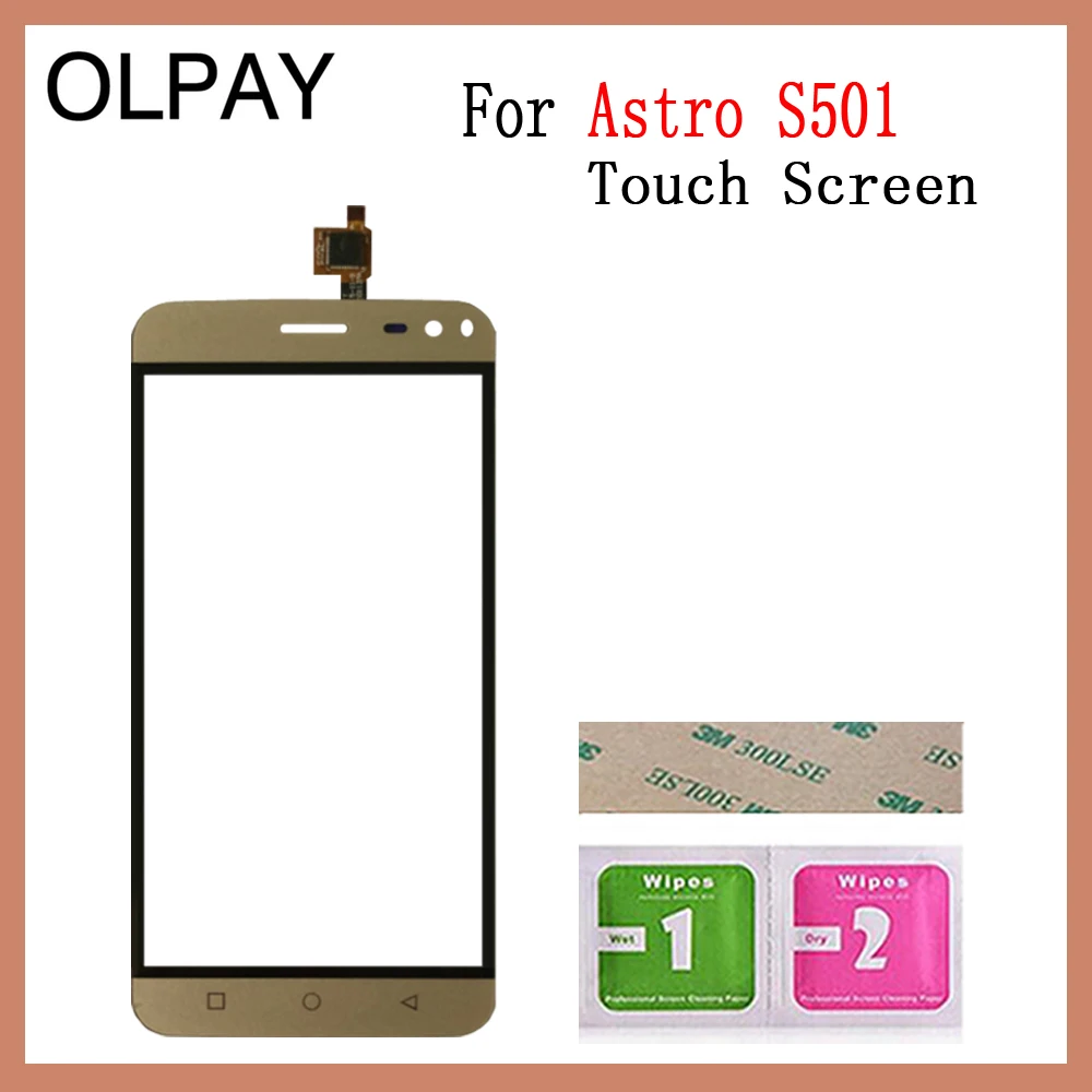 OLPAY 5,0 ''мобильный телефон сенсорный экран дигитайзер для Astro S501 сенсорный стеклянный датчик инструменты Бесплатный клей и салфетки