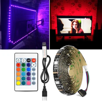 

USB LED Strip Light 5050 Rgb tape neon light luces led decoracion DC5V USB Cable Power LED TV Backlight PC gamer cabinet Decor