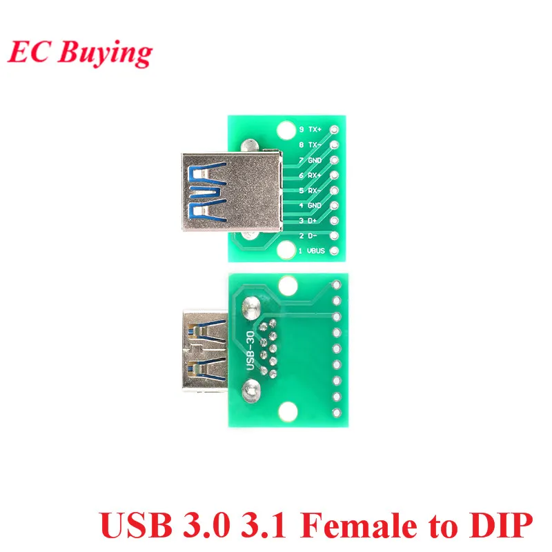 1 шт. Мини Micro Female Male USB to DIP адаптер плата Разъем конвертер 4P 5P 2,54 мм 3 4USB адаптер пластина печатная плата для Arduino