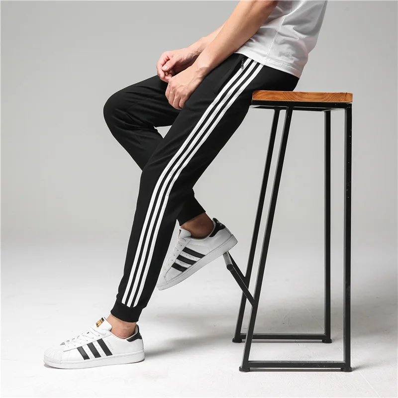 COUPLE'S Drawstring Брюки tou shu ноги Slim Fit Чистый хлопок износостойкие повседневные спортивные брюки