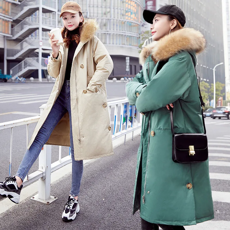 

Pike Cotton Coat Women's Mid-length 2019 Winter New Style Korean-style Loose-Fit down Feather Cotton-padded Clothes Cotton-padde