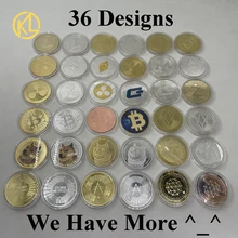 Moneda de Bitcoin/Ethereum/Litecoin/Dash/ondulación/Monero/EOS, moneda física de Metal, Plata/oro Ada Cardano conmemorativo BTC, criptomoneda