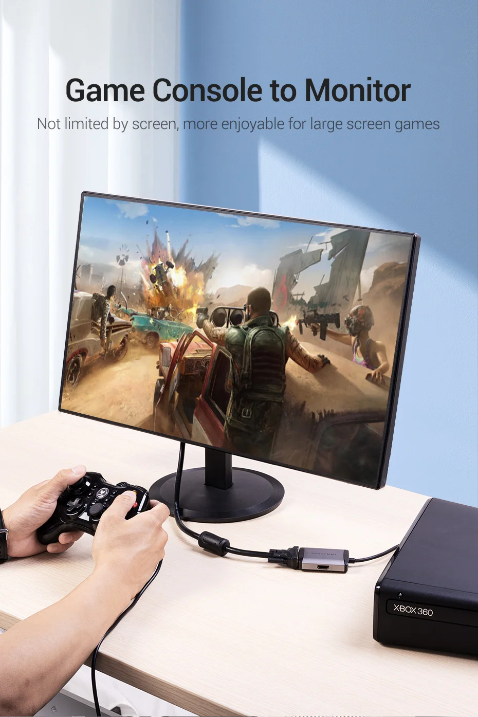 Vention HDMI to HDMI VGA Adapter 4K HDMI Converter HDMI VGA Cable for Laptop PC HDTV PS4 Monitor Projector HDMI to VGA Converter