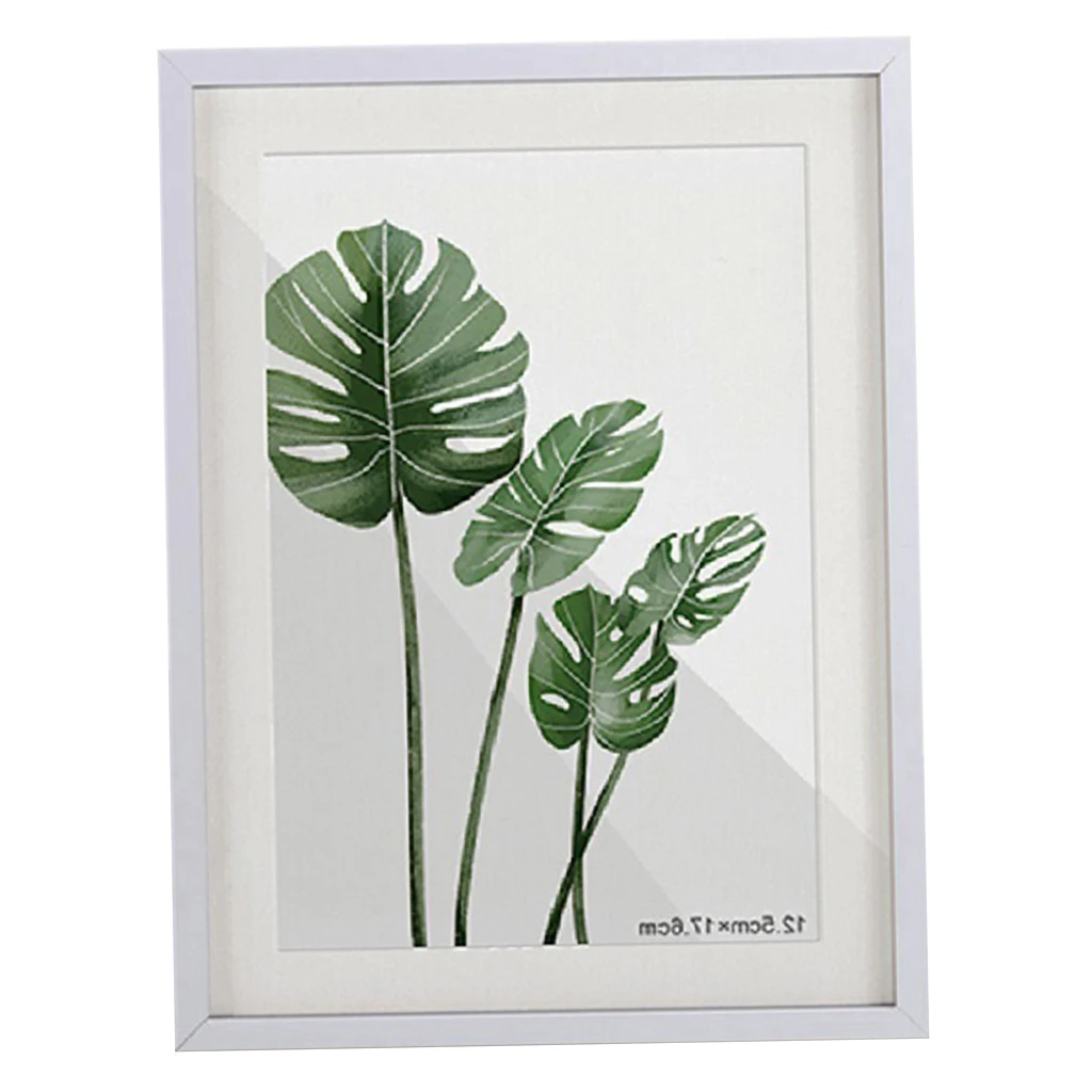 A4 Black White Red Blue Color Nature Solid Wooden Frame Picture Photo Frame With Mats For Wall Mounting Hardware Included