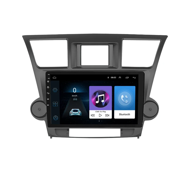 Android 8,1 автомобильный Радио мультимедийный плеер gps для Toyota Highlander 2009-2013 с автомобильным dvd видео плеер навигационный планшет - Цвет: Highlander