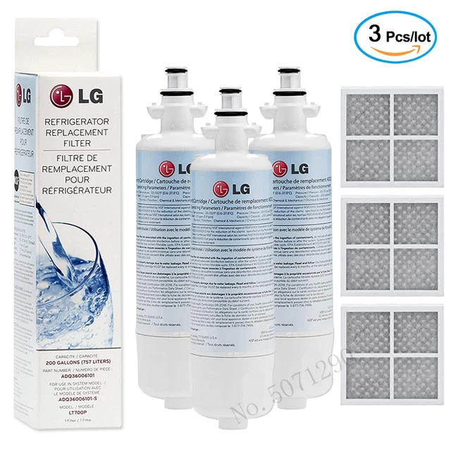 5 packs Filtre à air de réfrigérateur pour Lg Lt120f, filtre à air de  remplacement