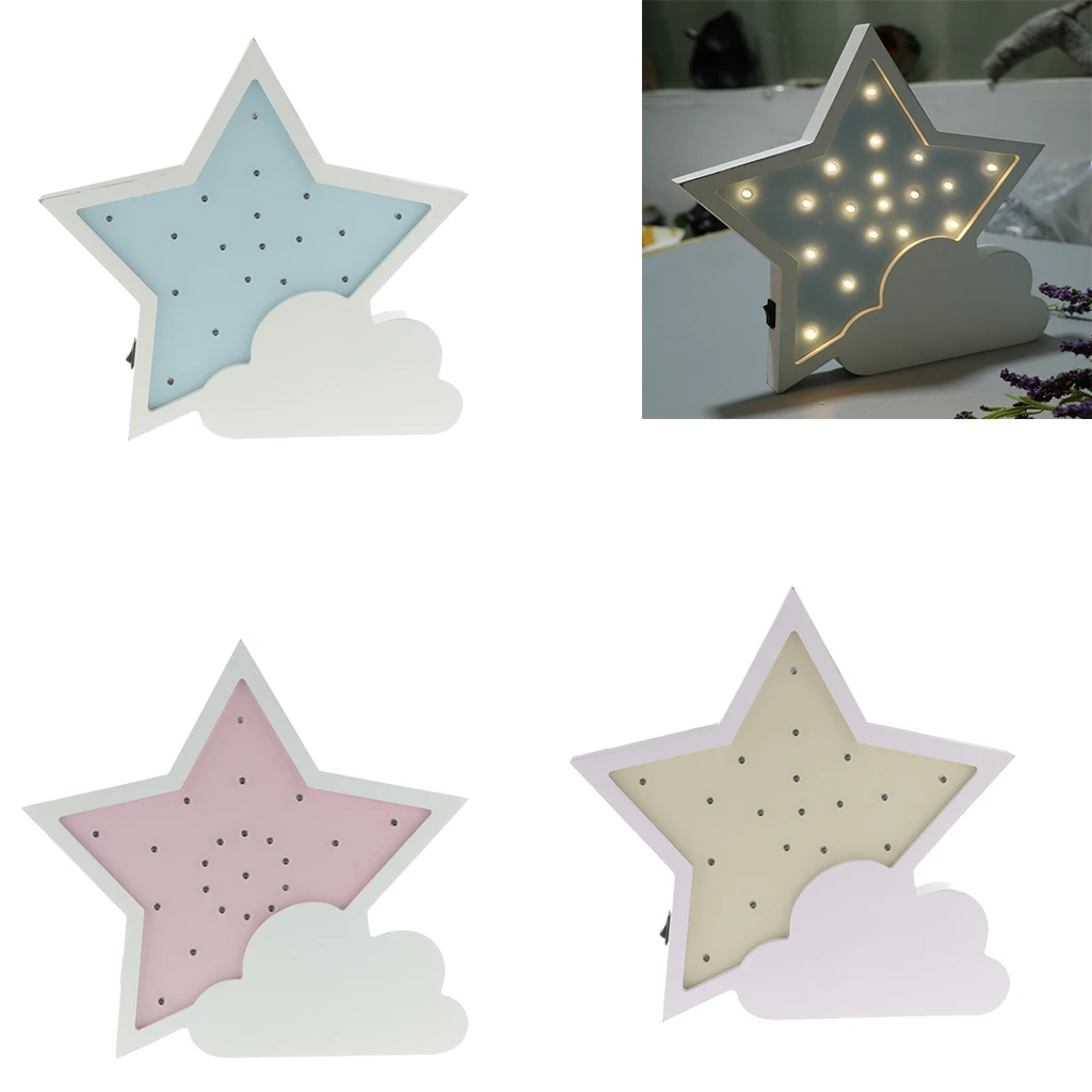 Lovely Cloud Star LED 3D Light Night Lights Kids Gift Toy for Baby Children Bedroom Decoration Lamp Indoor Lighting