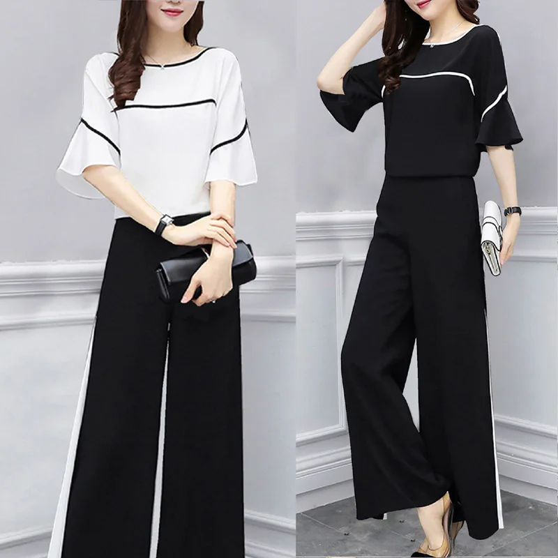 

Western Style Shorts Korean-style Students Fashion Loose Pants Two-Piece Set Women's Summer 2019 New Style Loose-Fit Slimming Sh