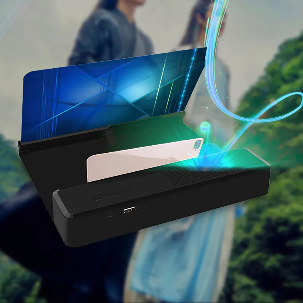 Carprie Настольный телефон 3d Лупа Bluetooth динамик Стенд Портативный экран Лупа 12 дюймов экран усиления динамик#10