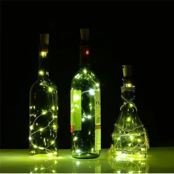 

Party Decor Solar Wine Cork Bottle LED Light Colorful String Xmas Halloween Party Dinner Solar Energy Light For Home Bar