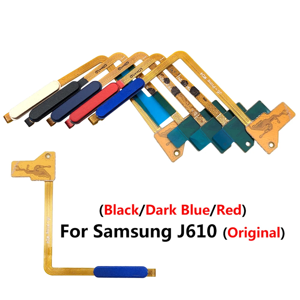

New For Samsung J6 Plus J6+ J6plus J610 J610F Fingerprint Sensor Home Return Key Menu Button With Power Flex Ribbon Cable