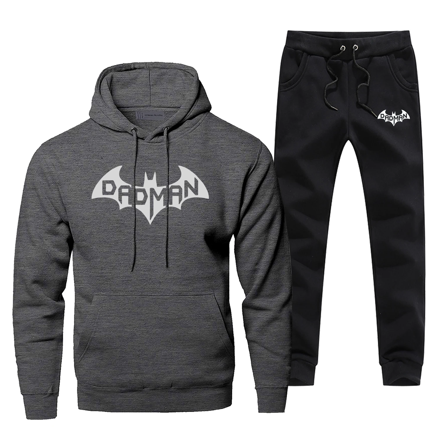 Мужская толстовка с Бэтменом, комплект мужских штанов, толстовка, мужские толстовки с капюшоном, свитшоты с супергероями, комплекты из двух предметов, штаны, пуловер, 2 предмета, пальто супергероя