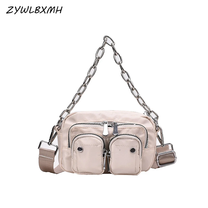 

ZYWLBXMH Multi-pocket Waist Pack Double Shoulder Strap Waist Bag Breathable Nylon Fanny Pack Women's Belt Bag Solid Chest Bag