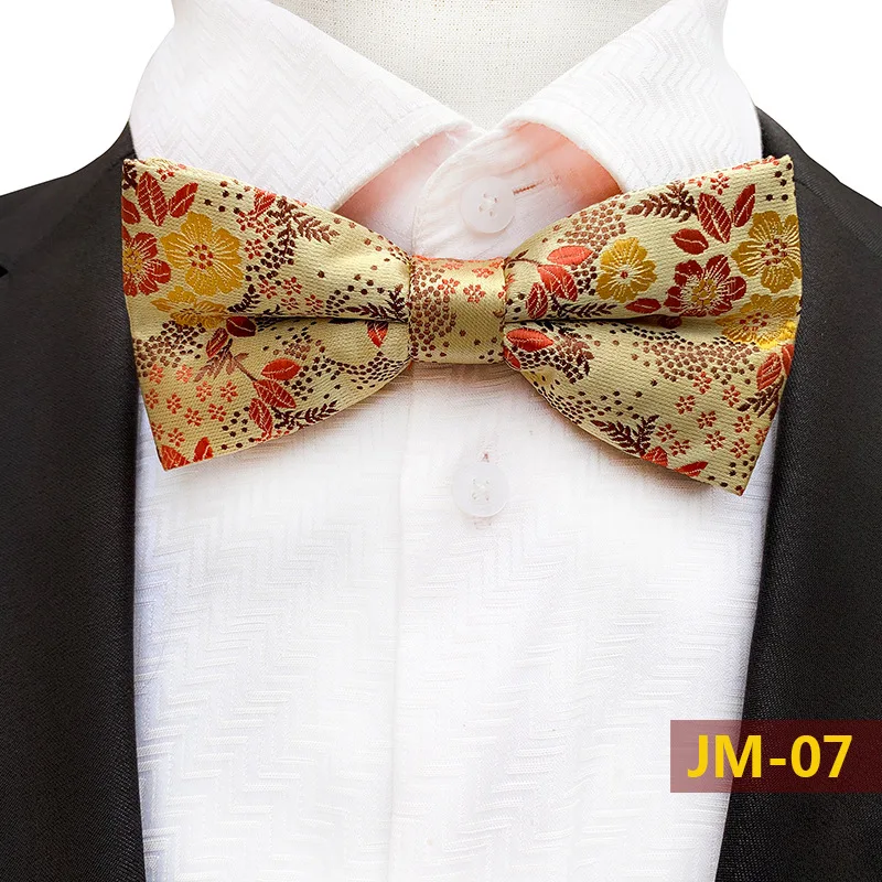 Мужской галстук-бабочка, подарок для мужчин, полиэстер, шелк, жаккард, красный, синий галстук-бабочка, костюм для банкета, галстук-бабочка, Свадебный галстук-бабочка для жениха - Цвет: JM-07