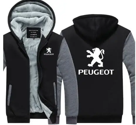 Зимние толстовки, мужские толстовки на молнии peugeot, спортивный костюм, мужские повседневные утепленные пальто для мужчин, куртки с капюшоном, одежда
