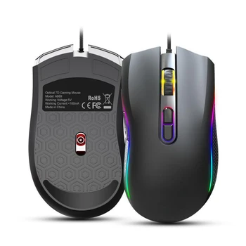 

Wired Mouse 6 Adjustable DPI 7 Key Macro Programming RGB Light Office PC Game Mice C66