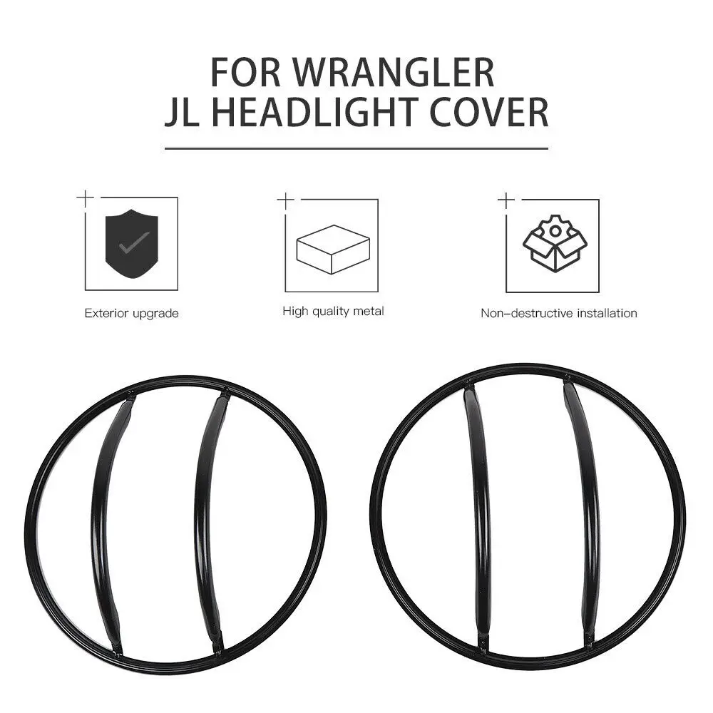 Передняя фара защита лампы Декор Накладка для Wrangler JL