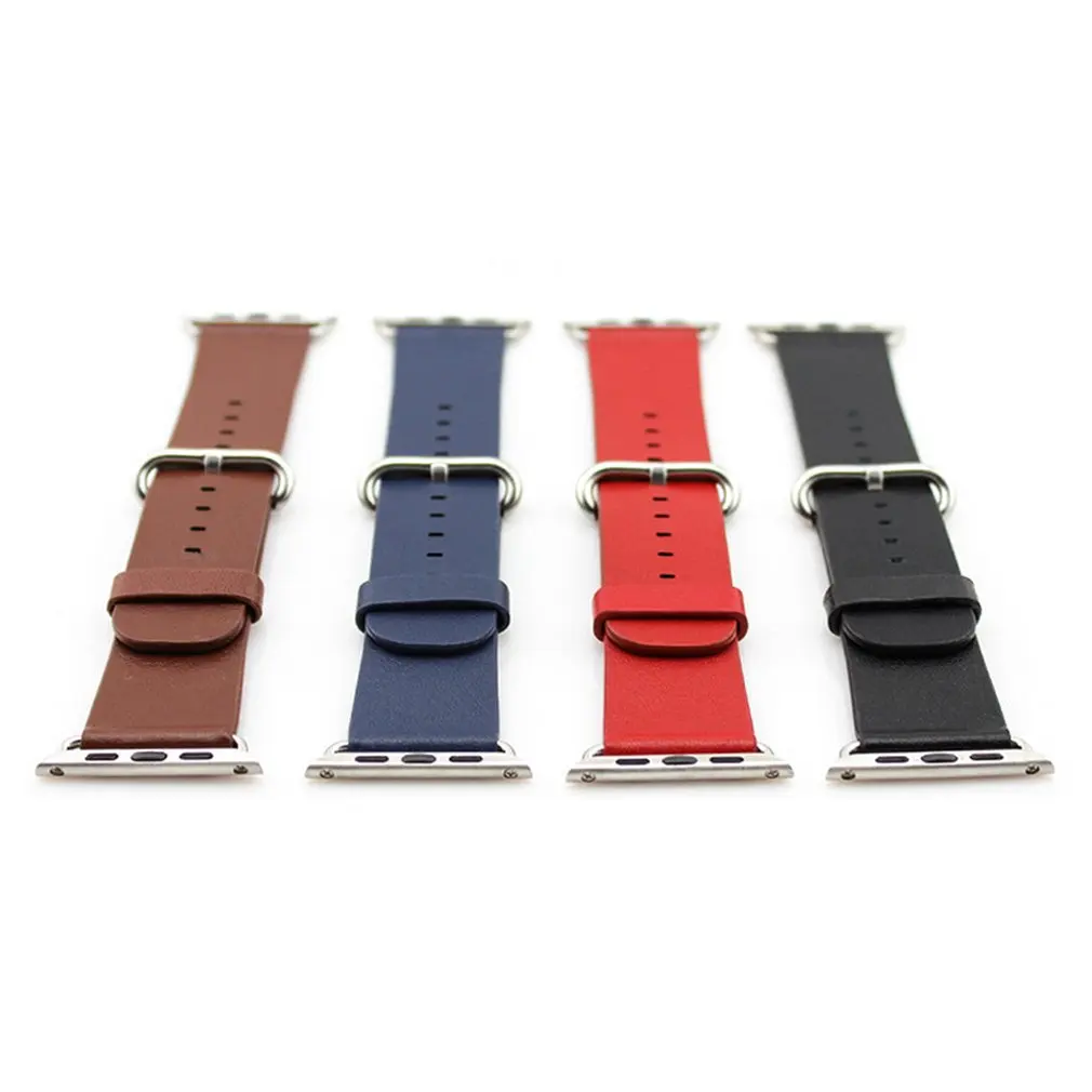 Горячая натуральная кожа Пряжка наручные часы ремешок ремень для Apple Watch 38 мм