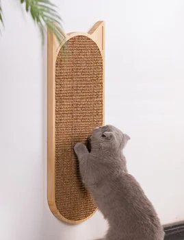 Wall Mounted Cat Scratching Post for Adult Cat Kittens Sisal Cat Scratching Pad Scratcher for Kitty