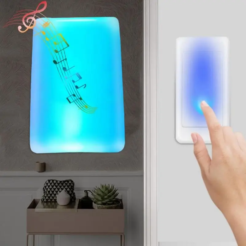 

1Set Wireless Doorbell Colorful Light Flash Door Bell Home Music Motion Sensor J6PB