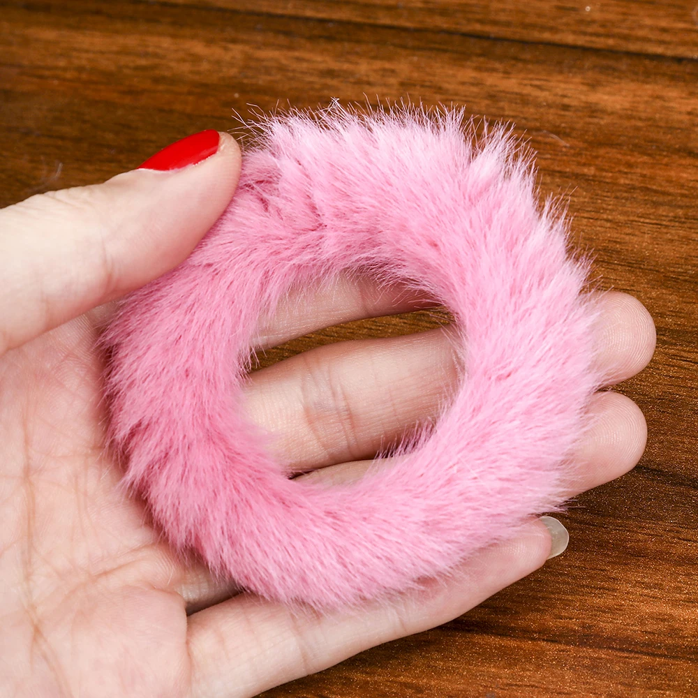 Pink Levao, 1 шт., эластичные милые повязки для волос, веревка для женщин, девочек, для детей, мохнатая резинка для волос, резинка для волос, конский хвост, аксессуары для волос - Цвет: Pink