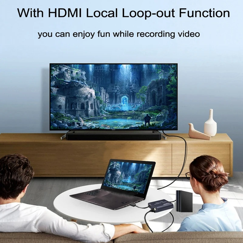 캡처 카드 1080P 4K HDMI 비디오 캡처 장치 USB 2.0 HDMI 캡처 카드 동글 게임 레코더 라이브 스트리밍 방송 루프 아웃