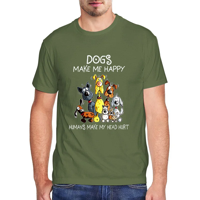 Dogs Make Happy T-Shirt - Pawtisfaction