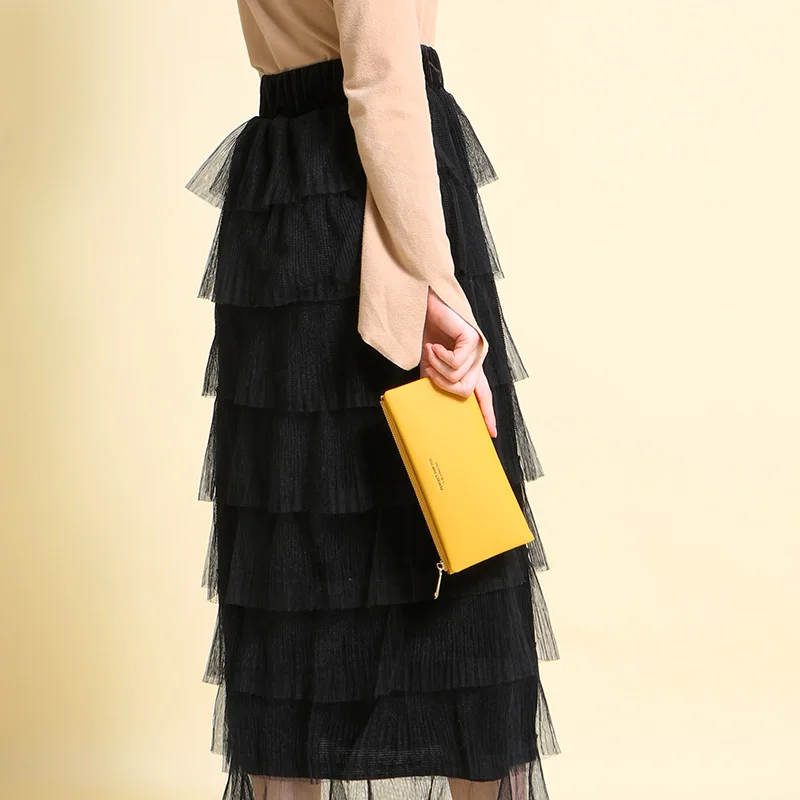 WEICHEN Soft Leather Women Wallets Purse Card Holder Zipper Phone Pocket Long Wallet Carteira Portfel Forever Young Female Purse
