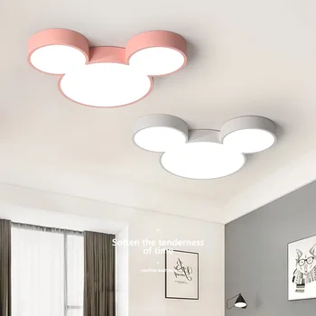 

Colorful Mickey Chandeliers Lustre Luminaria Ultra Thin Modern Led Chandelier Ceiling Lamp Fixtures For Kids Room Bedroom