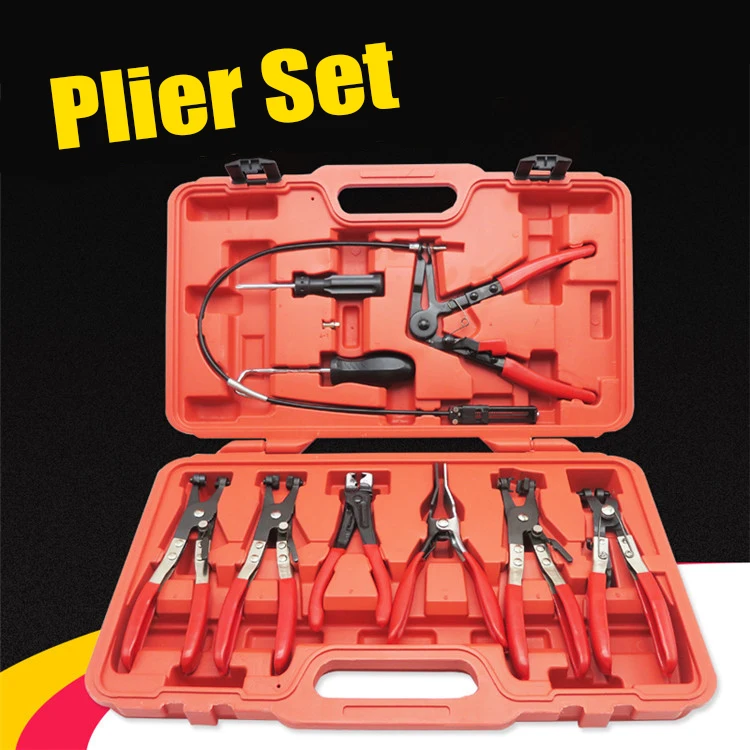 9 шт. автомобильный Тип изгиба трубные зажимы плоскогубцы шланг для автомобиля