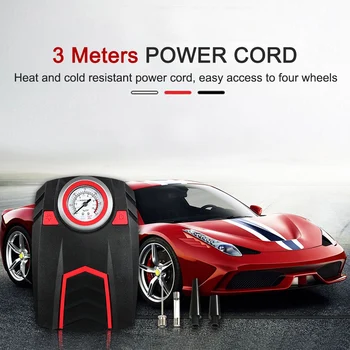 

Air Compressor DC 12V Portable Pump Tire Inflator with LED Digital Display up to 150PSI for Car Bicycle SUV Boat Accessories
