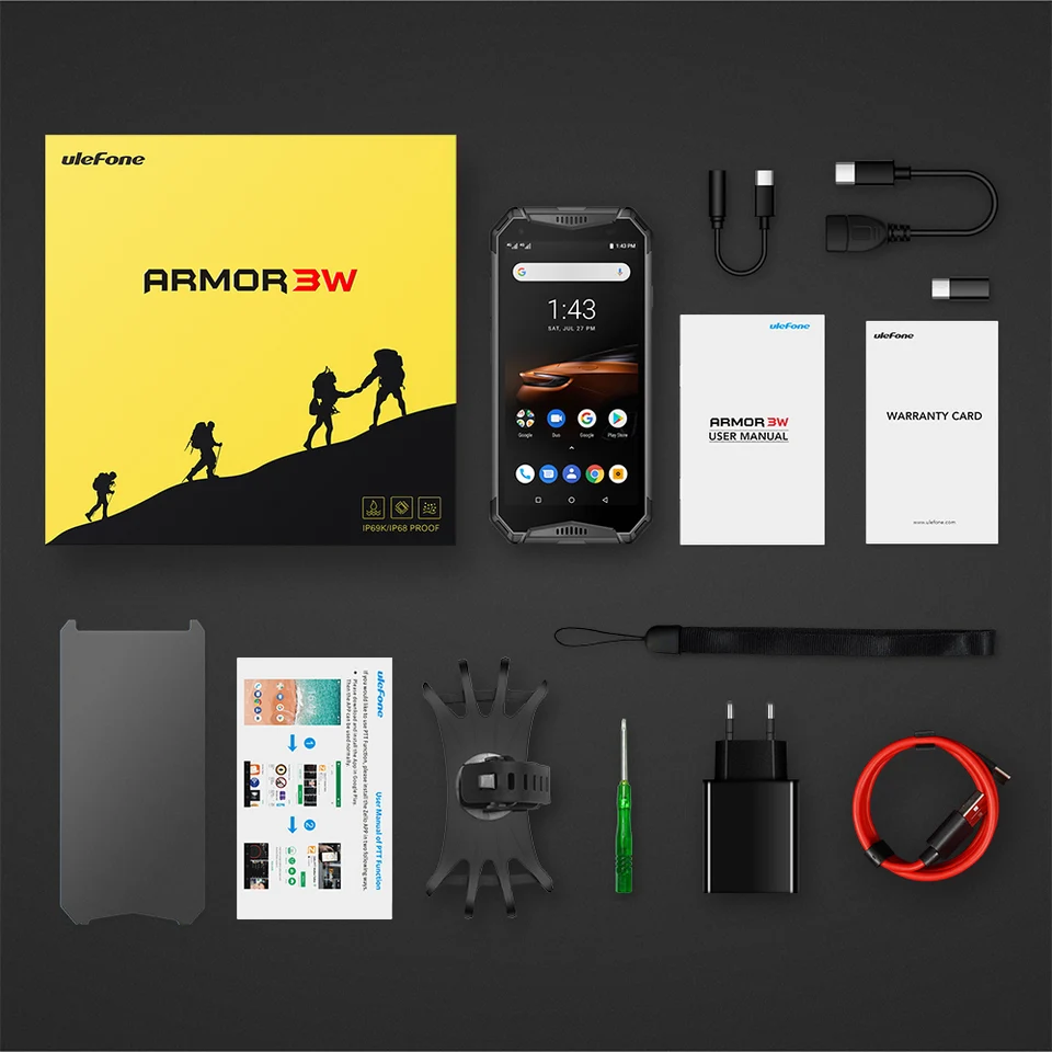 スマートフォン本体 ulefone armor 3W Ulefone-Armor 3w防水,Android 9.0,helio p70,6g 64g,nfc