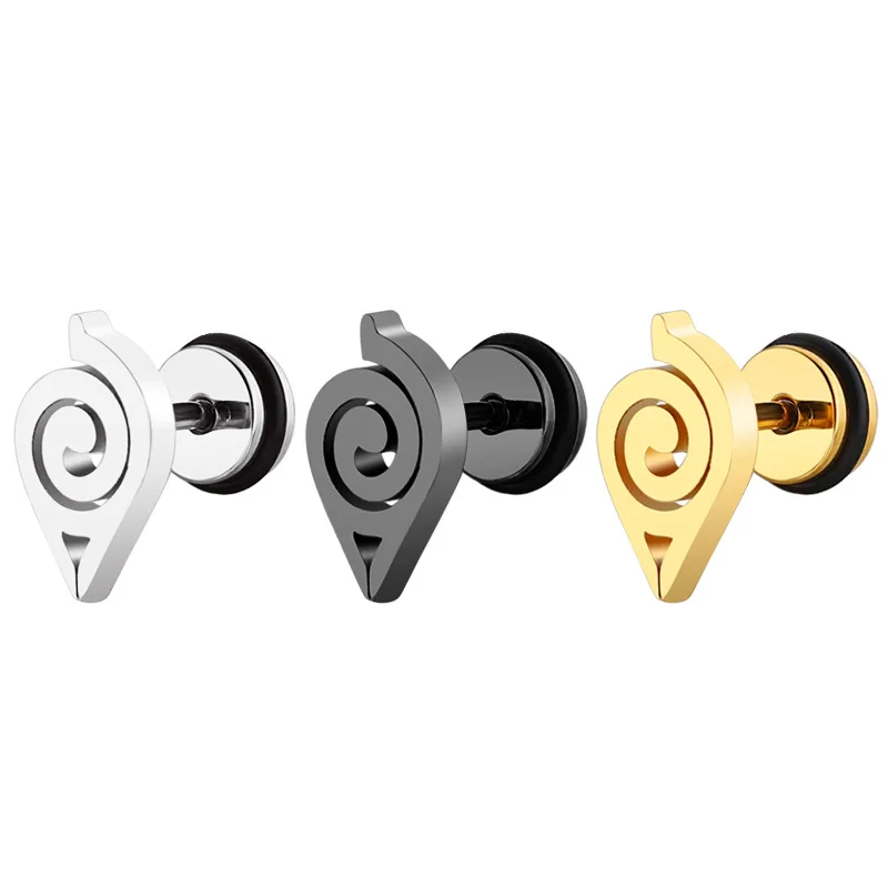 Stud Earrings Titanium steel Stud Earrings Anime For Women Girls Fashion Geometric Ear Jewelry Birthday Gifts 1 Piece / Pair