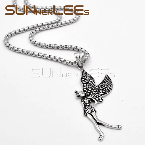 SUNNERLEES 316L ожерелье из нержавеющей стали с подвеской в стиле хип-хоп