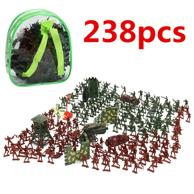 238pcs Mini Gift Accessories Military Soldier Model Set Kit Toddler Army Men Kids Toy Figures Tanks Children Play Static 1