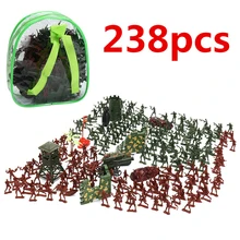238pcs Mini Gift Accessories Military Soldier Model Set Kit Toddler Army Men Kids Toy Figures Tanks Children Play Static