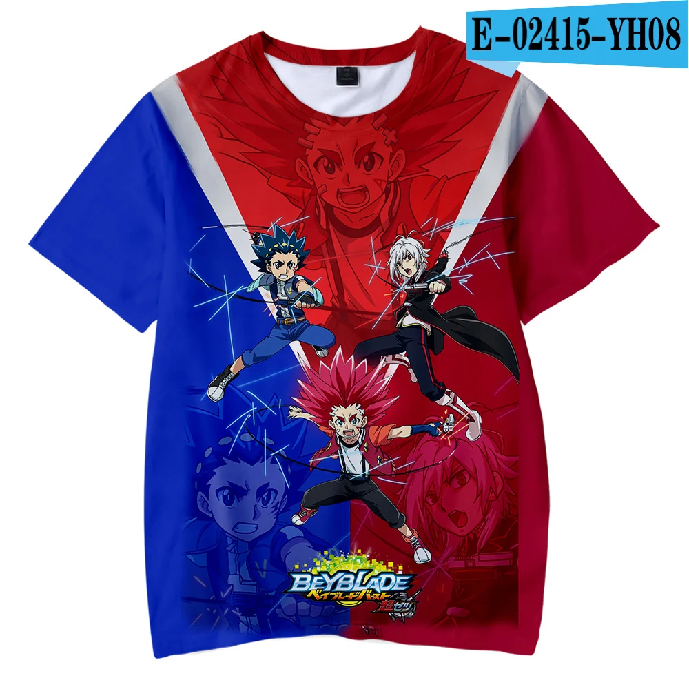 3D Коллекция года, Детская футболка с объемным рисунком Beyblade Burst Evolution футболка с короткими рукавами для мальчиков и девочек летняя детская одежда в стиле хип-хоп милые топы - Цвет: 3D