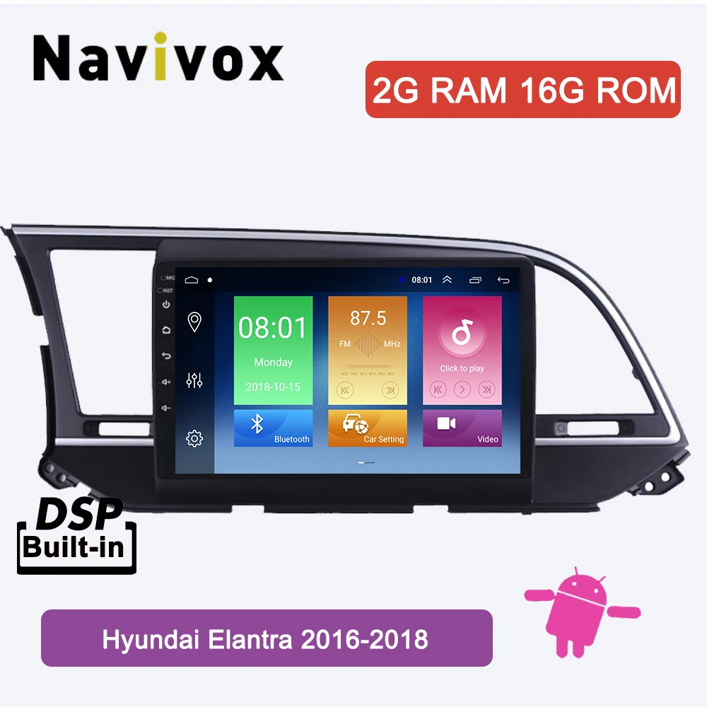 

Navivox android 8.1 For HYUNDAI ELANTRA 2016 2017 2018 Multimedia Stereo Car DVD Player Navigation GPS Radio