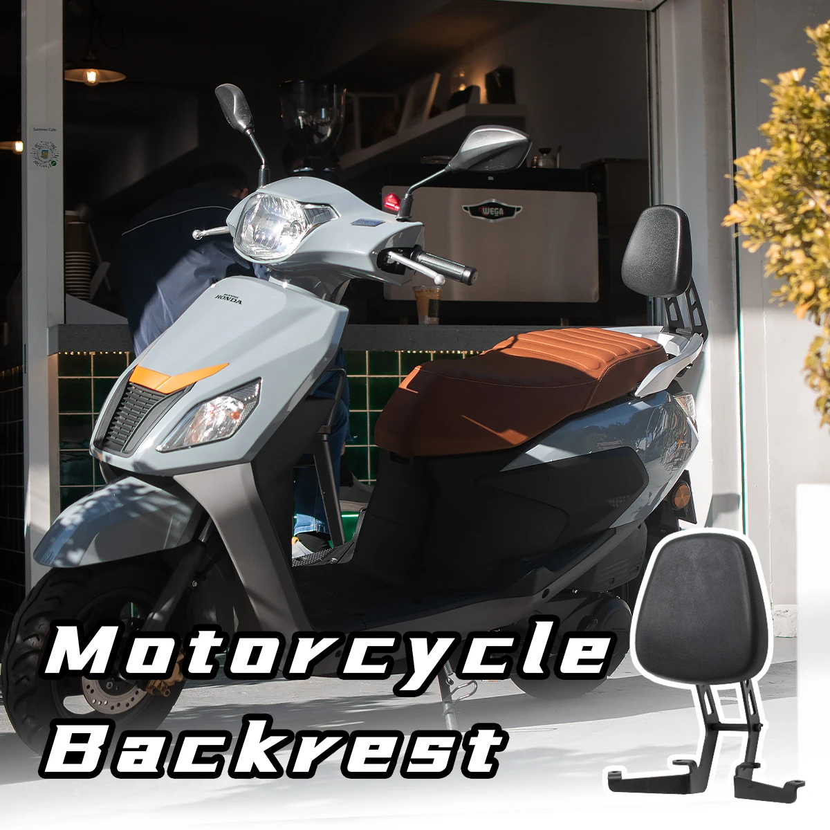 

Motorcycle Rear Seat Backrest Support Saddle Leather Seatback Cushion Pad Modified Accessories for Honda NBX