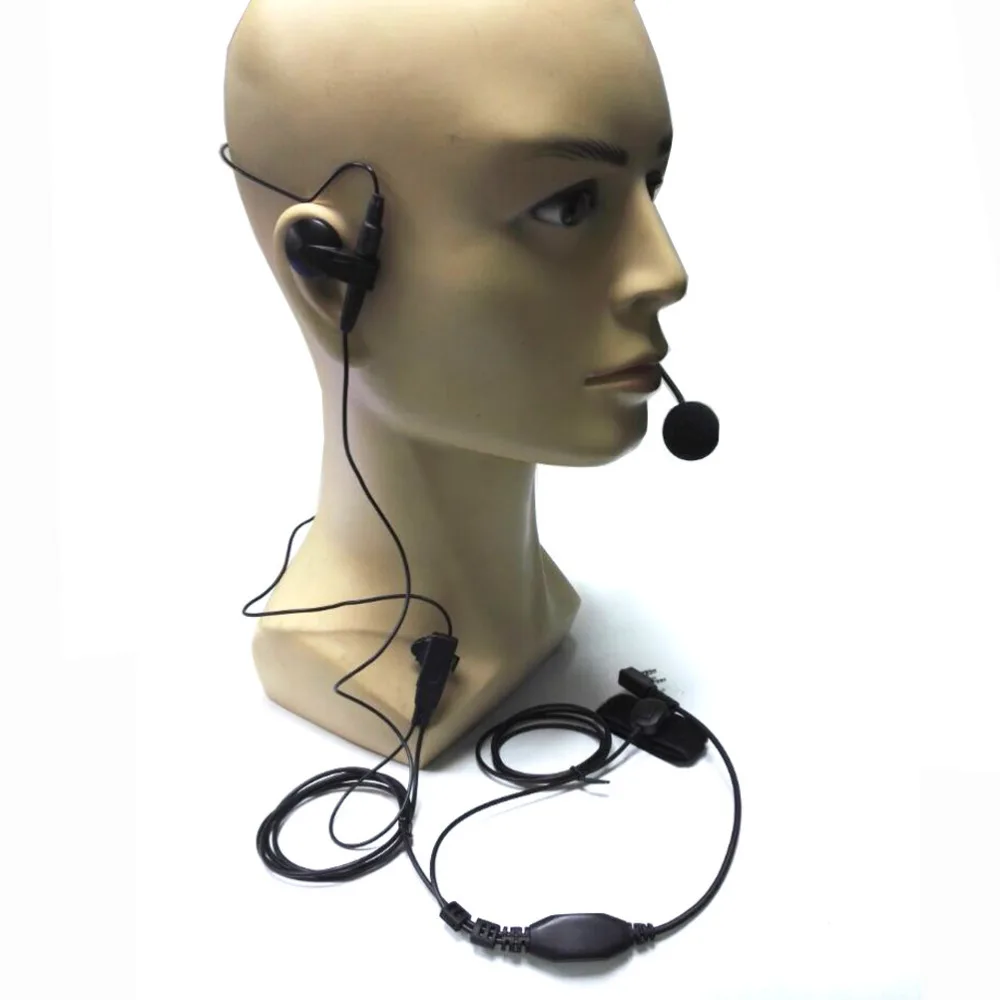 2-контактный наушник Mic PTT гарнитура для Kenwoode Baofeng UV-5R UV82 777 888s ɽ xun HYT PUXING