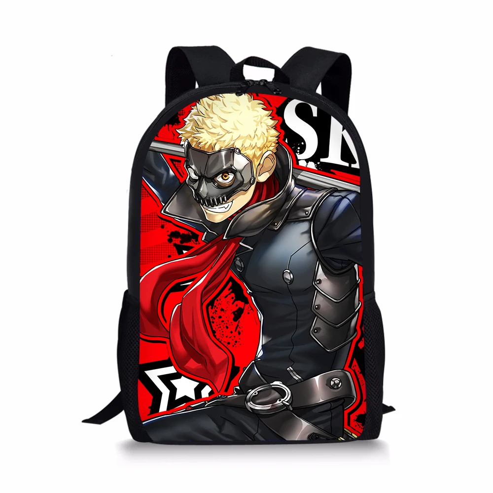 Аниме Persona 5 Черный Красный школьная сумка для детей девочка мальчик рюкзак Р5 Джокер сумка-кошелек с принтом Детский рюкзак Mochila Дорожная сумка - Цвет: CDGX2172C