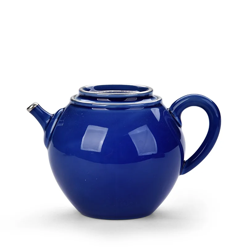 

Ceramic Silver Gilded Pure Hand Teapot Fission Agate Glaze Household Teapot Tea Separator Kung Fu Tea Set