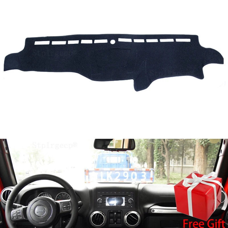 

Для Jeep Wrangler JK 2007-2017 коврик для приборной панели, защитная накладка, подушка, наклейка для интерьера, аксессуары