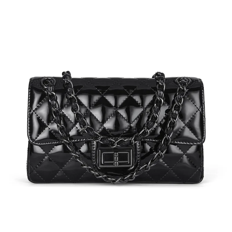 

2019 New Style Full-grain Leather Rhombus Chain Bag Korean-style Fashion Genuine Leather Square Sling Bag Multi-functional Singl