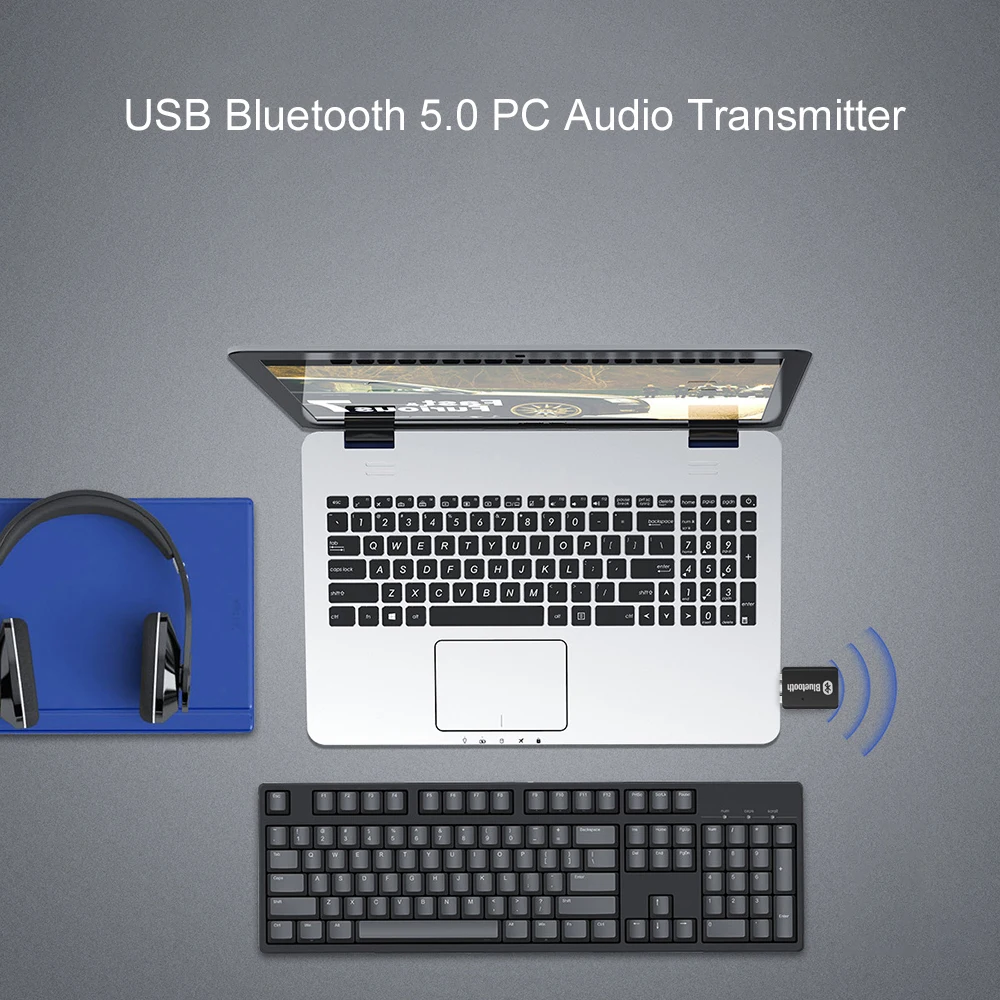 USB адаптер Bluetooth 5,0+ EDR AD2P передатчик беспроводной стерео аудио музыкальный адаптер Черный для Windows 7/8/10/XP Linux компьютера ПК