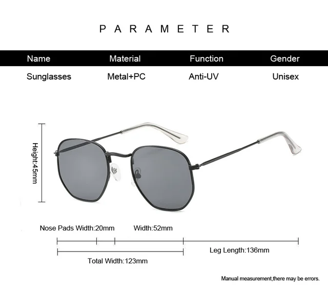 Designer Square Sunglasses For Men - Classic Metal Polygon Shades_voghion.com