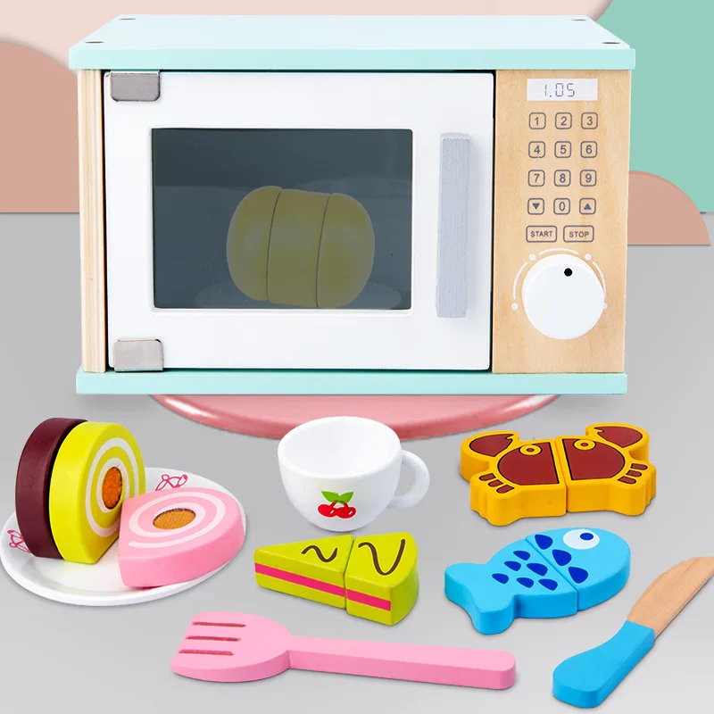wooden play microwave