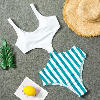 

2020 Monokini Sexy High Cut Bikini Push Up Swimwear One-Piece Suits Swimsuit