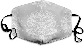 

Snowflakes Pattern Anti Dust Half Face Mouth Mask, Unisex Cotton Warm Fashion Adjustable Washable Mask