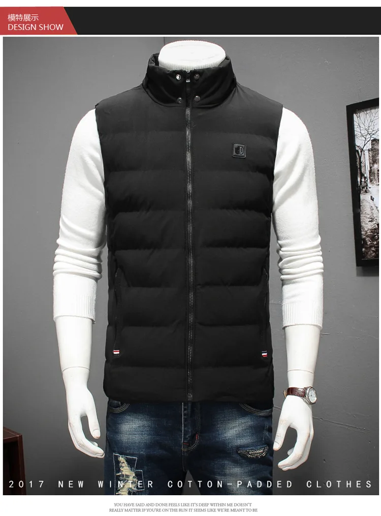 Autumn& Winter New Style MEN'S Cotton Waistcoat Plus-sized Korean-style Hooded Padded Vest Waistcoat Men's